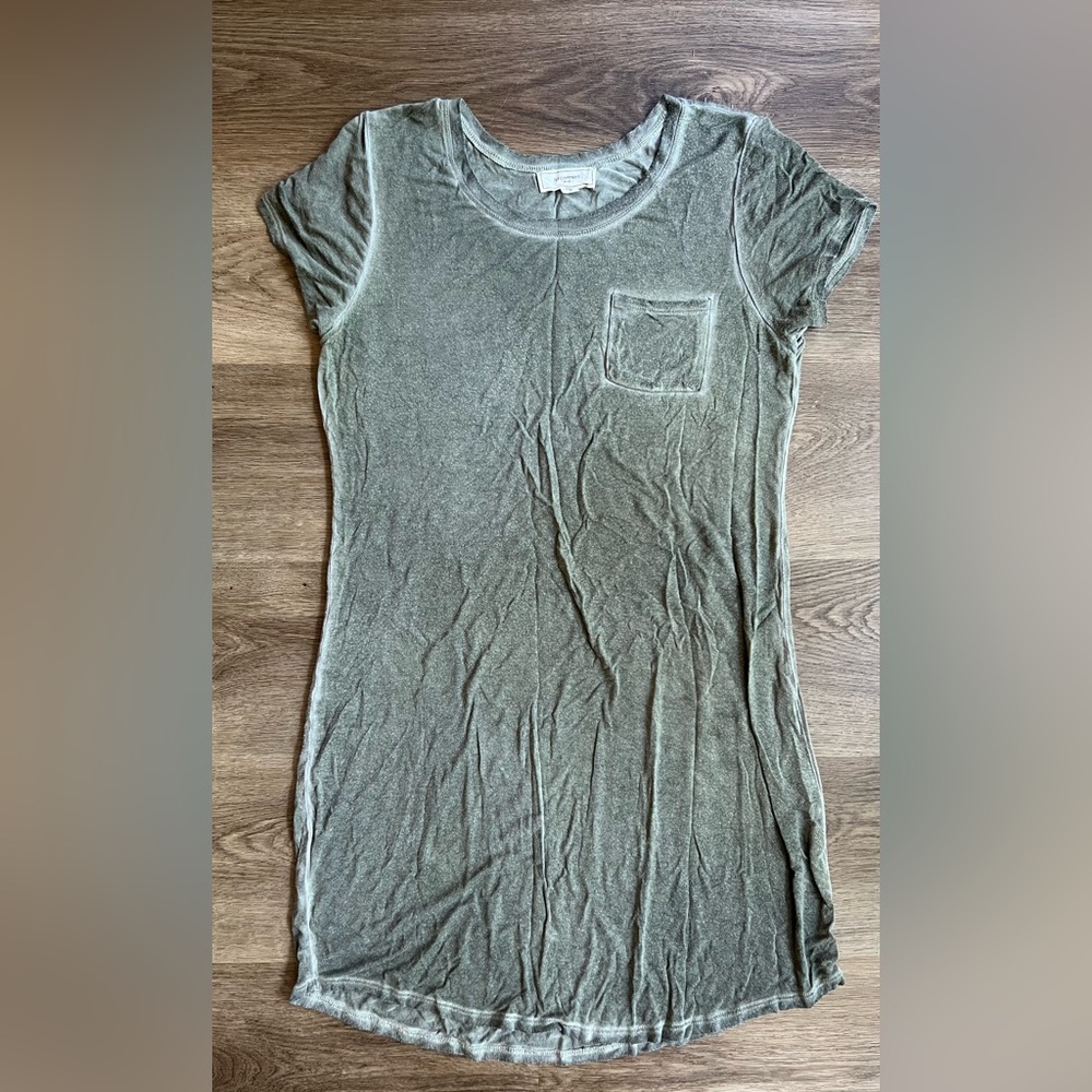 Green Heathered T-Shirt Dress - Medium